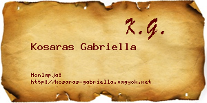 Kosaras Gabriella névjegykártya